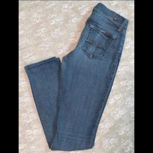 7 for all Mankind Roxanne Skinny Jeans, size 26 x 31inseam